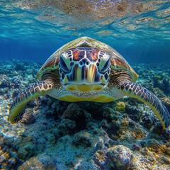 Canvas Print - Sea Turtle Isolated