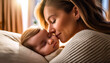 © AhmadReshad - Mother kissing her sleeping baby, Mother Love