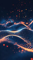 Poster - Abstract Background. Blue and orange gradient.