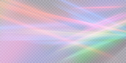 Wall Mural - rainbow light rays, lens flare, reflection effect from crystal, glass or gem. vector realistic illus