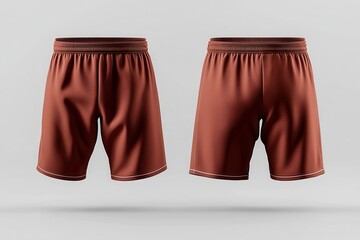 3D Render of Brown Men's Boxer Shorts Mockup