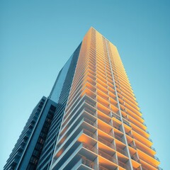 Skyscraper details of building in miami beach florida Condominium  