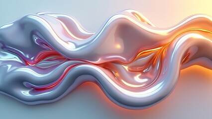 Abstract 3d silk colorful wavy flowing background, Flow liquid lines design, Modern vibrant movement landscape illumination the breathe warmth.