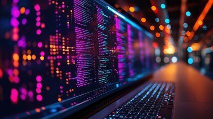 Laptop with Code on the Screen