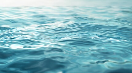 Leinwandbilder - Blue mint water texture with soft ripple formations