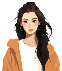 Wall Mural - png portrait drawing sketch adult.