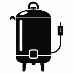 Water heater silhouette vector black on white background