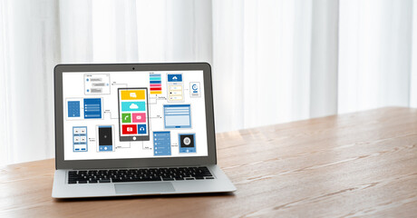 UX UI design process for modish mobile application and website . Creative prototype of wireframe for professional app developer .