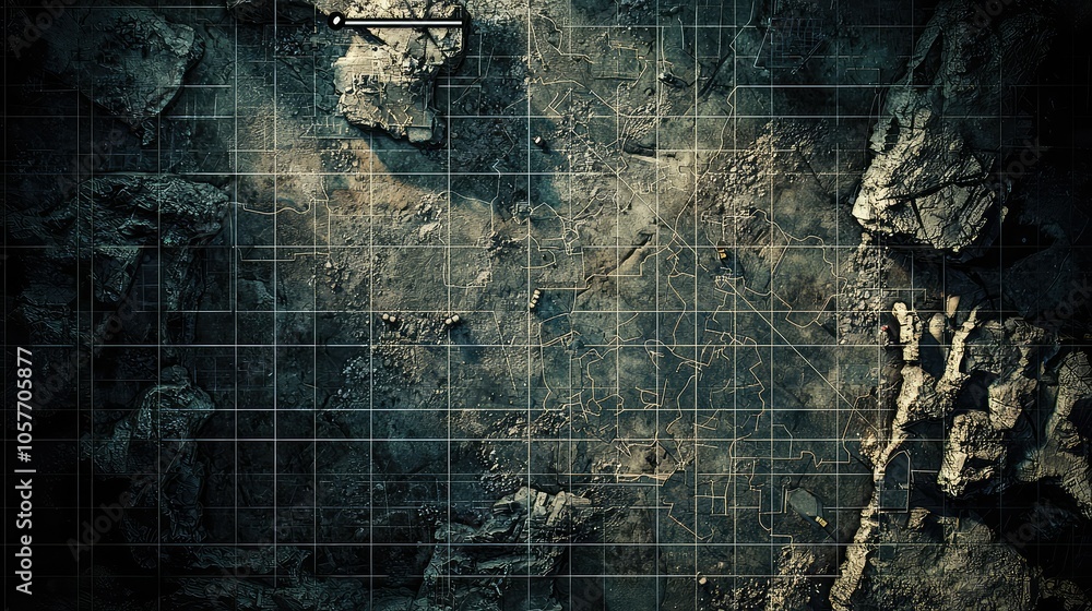 Map Overlay Sheets Dark Textured Tactical Map Overlay Background Stock Illustration ...