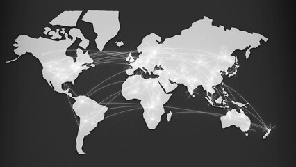 Wall Mural - communication through images illustration, network world picture hologram, network image computer sc