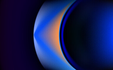 Wall Mural - abstract background, blue curved transparent gradient dark background with noise texture, grainy tex