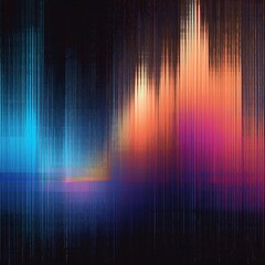 Wall Mural - color noise overlay glitch texture distressed matrix blue orange white pink gradient digital distort