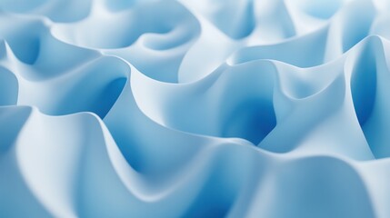 Wall Mural - Abstract blue background with smooth, flowing waves and a soft, dreamy look.