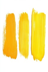 Sticker - Abstract brush strokes in vibrant yellow shades for creative design projects and modern art prints