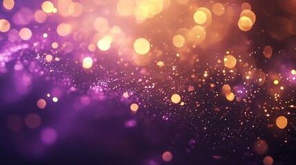 spectacular gold and royal purple fireworks display illuminating the night sky with bokeh effects, c