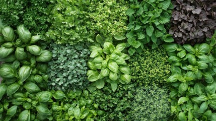 The Collection of Fresh Herbs