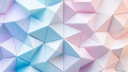 Wall Mural - a soft pastel geometric pattern featuring light and delicate shades, creating a calming and serene v