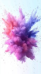 Colorful explosion of vibrant powder creates stunning abstract art in a dynamic display of energy