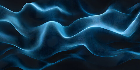 Wall Mural - abstract wavy blue background. waves from many lines. digital space. holographic background