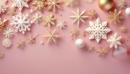 Wall Mural - christmas background with snowflakes and branches