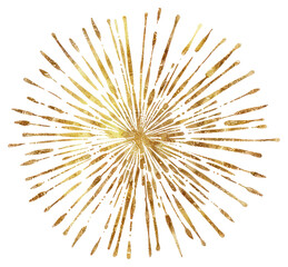 Canvas Print - PNG Gold firework fireworks art illustration.