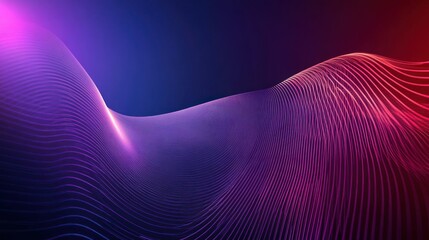 Abstract  Wavy  Background with Purple and Red Lines