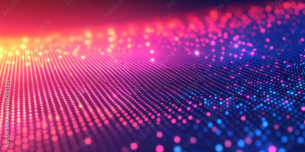 Abstract digital network banner featuring a complex web of ...