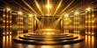 © Chanchai - Luxury futuristic stage with golden lights