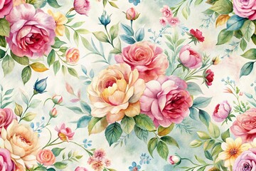  Macro floral watercolor wallpaper texture background
