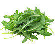 © Maestro - Fresh arugula leaves stacked on a white background