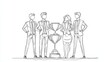 © Maximilian - Business Success: Abstract Illustration of Professionals with Trophies