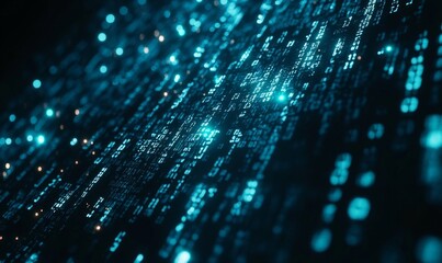 image featuring a blend of binary code and minimalist design, creating a harmonious and stylish data technology background