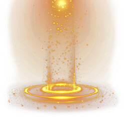 Wall Mural - PNG Gold light effect sparkle glowing magic.