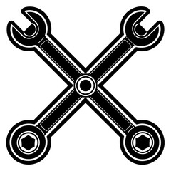 Lug Wrench icon vector art illustration
