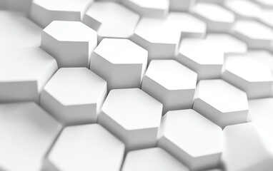 Modern abstract background showcasing hexagons and dots interconnected, ideal for scientific or technological designs, set on a crisp white backdrop