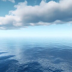 Wall Mural - Storm Clouds Forming Over Tranquil Open Water