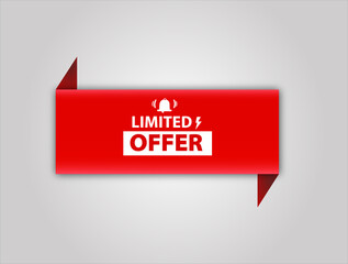 red flat sale banner for limited offer  banner and  poster