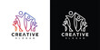 © sang - people logo inspiration. family and house logo design. people logo icon inside the house