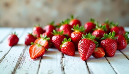  Fresh strawberries ripe and ready for a sweet treat