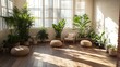 © MdAnontoIslam - Modern Interior of Stylish Living Room ,Wall Mock Up, Frame , Poster with Beautiful Background, 3d render