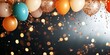 © Odin AI - Vibrant balloons and sparkling confetti create a festive atmosphere against a bokeh-lit background, capturing the joyous essence of a celebration or party.