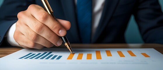 Poster - Financial Advisor Presenting Diversified Investment Portfolio Strategies to Audience  Discussing Asset Allocation Risk Management and Financial Planning for Investors
