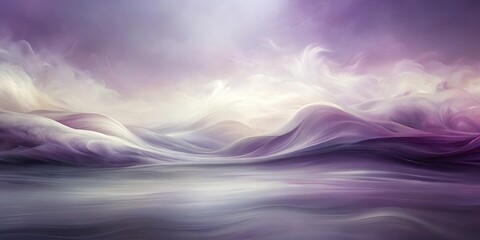 Wall Mural - A Dreamscape of Soft Lavender Hues and Curving Forms, Evoking a Sense of Tranquility and Subtle Movement
