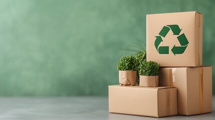 Sustainable packaging solutions embracing eco-friendly practices with recyclable materials and green initiatives