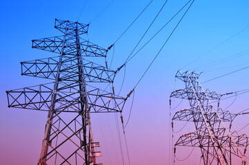 Wall Mural - high voltage electric tower line