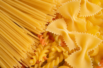 Pasta noodles for cooking Italian food.