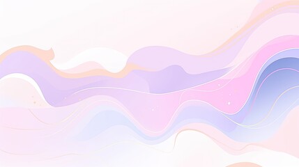 Wall Mural - Minimalist background with fluid, organic shapes in pastel hues, creating a serene and harmonious visual effect.