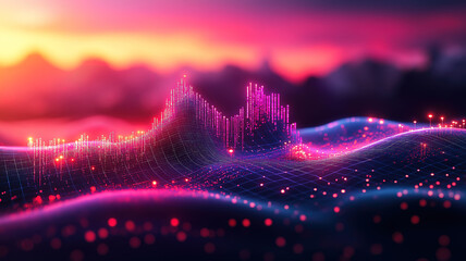 Wall Mural - visualizing financial success: charts and graphs in stock market investment trading