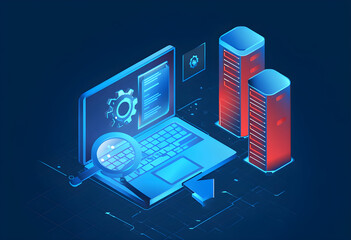 Poster - Digital documents created using future world technology. automated invoice and receipt management concept.	