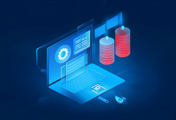 Poster - Digital documents created using future world technology. automated invoice and receipt management concept.	